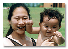 A 1st birthday at the beach, August 1998