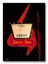 Beer Depot sign, on William Street in Ann Arbor, 2000
