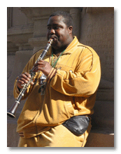 Street musician, Chicago 2003