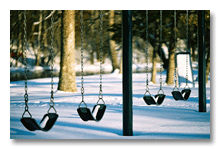 Swings in winter, Delhi Park Ann Arbor, 2005