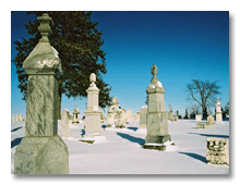 Gravestones at Scio Church cemetery, near Ann Arbor