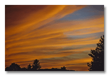 Sunset over 17th hole at Barton Country Club in Ann Arbor, 2003