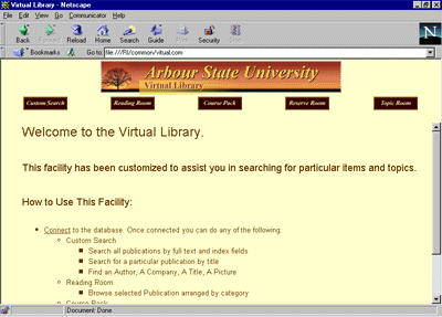 Sample site welcome page