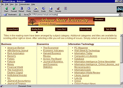 Sample site reading room page